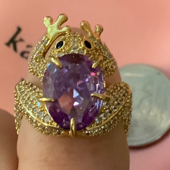 Kate spade Jewelry - Kate spade elaborate frog ring size 7